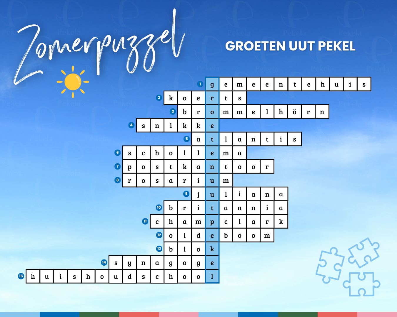 Oplossing zomerpuzzel 2026