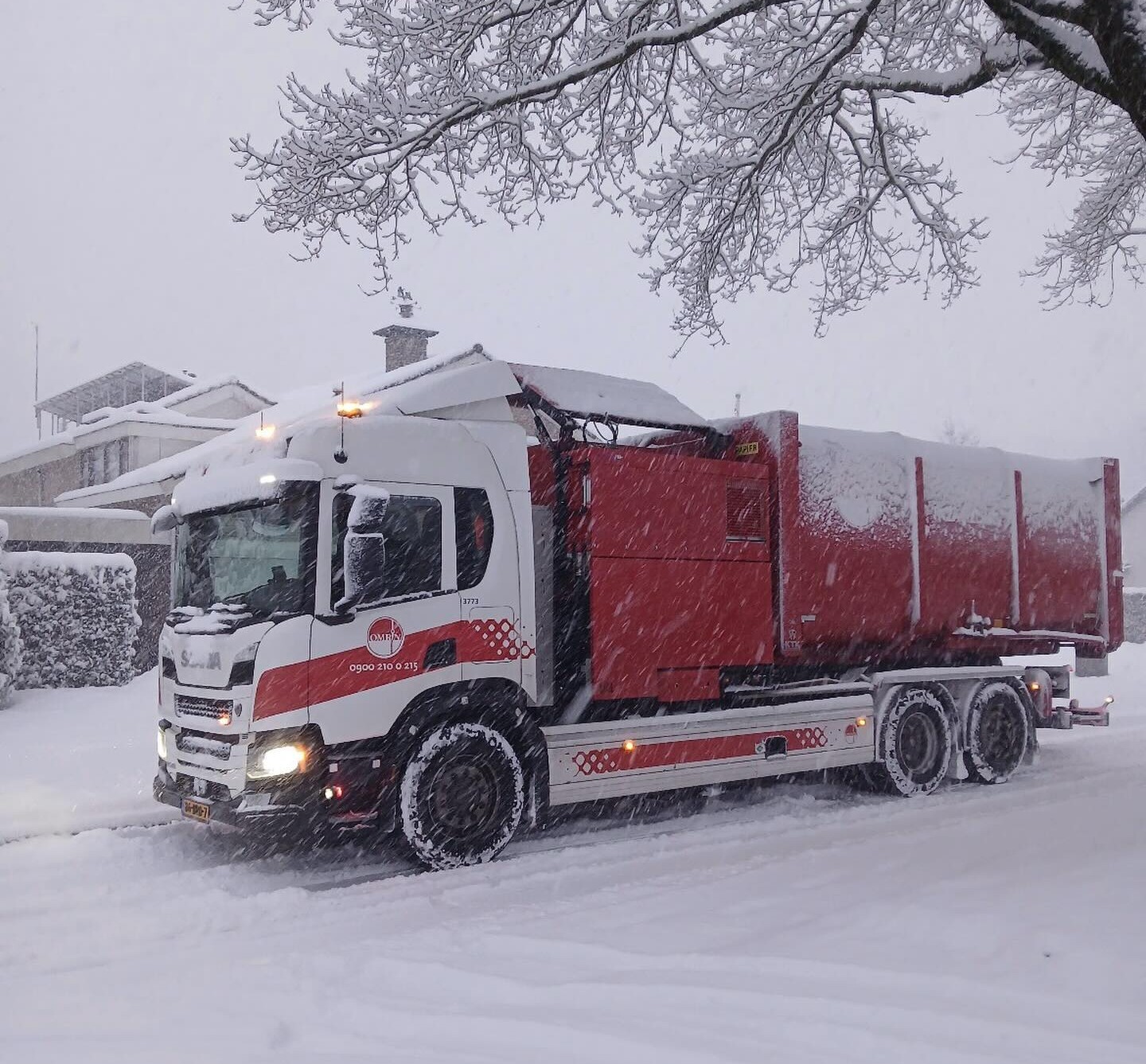 Geen afvalinzameling wegens sneeuw