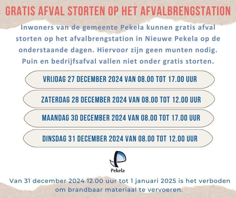 Gratis afvalbrengen