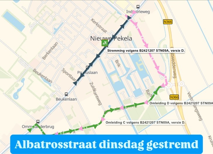 Stremming Albatrosstraat 22 juli